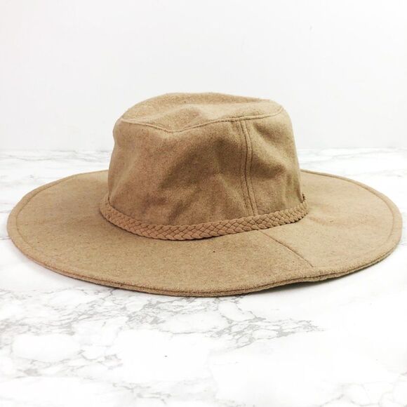 NWT ASN Hats Harper Adjustable Soft Felt Hat (M) Oatmeal Tan Camel Braid Lined - Picture 3 of 10